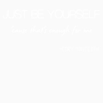 just be yourself t shirt