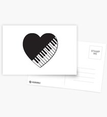 Piano Heart Postcards