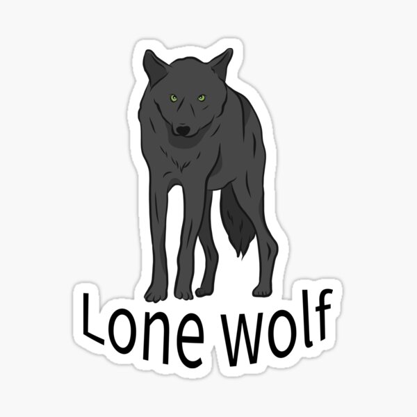 " Lone wolf" Sticker by night112534 Redbubble