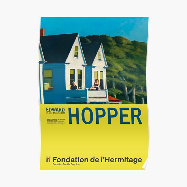 Edward Hopper - Second Story Sunlight - Minimalist Exhibition Art Poster Poster