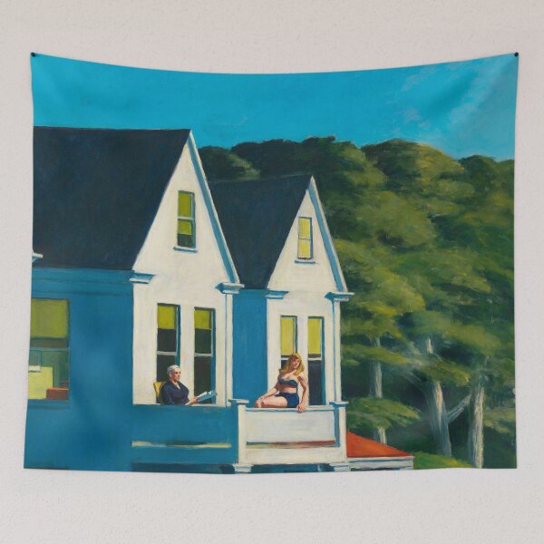 Item preview, Edward Hopper - Second Story Sunlight - Minimalist Exhibition Art Poster designed and sold by Francisco Couto.