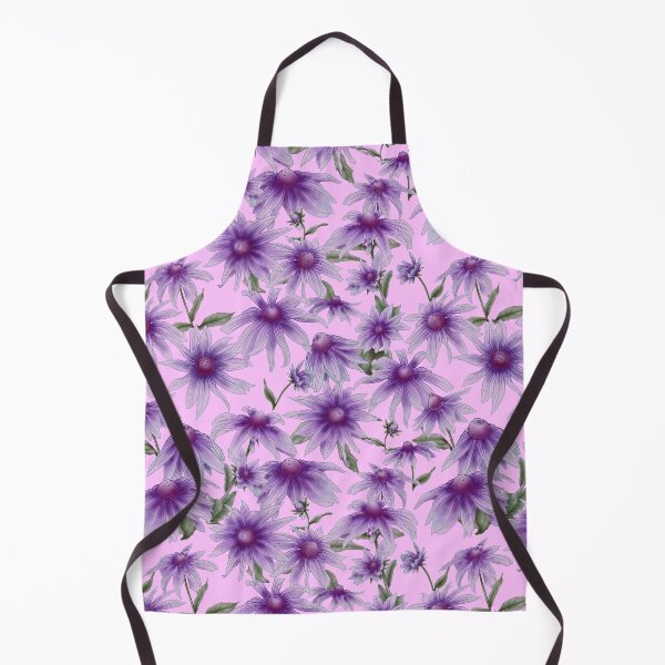 Item preview, Delicate lilac seamless pattern with rudbeckia flowers designed and sold by AsyaTury.