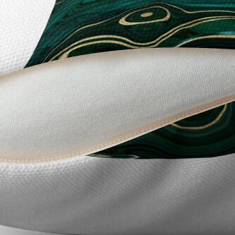 Alternate view of Malachite Marble Texture With Gold Veins I Throw Pillow