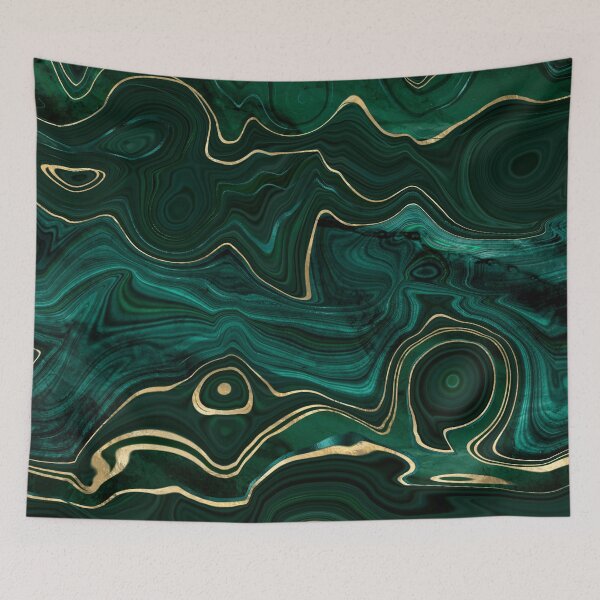 Item preview, Faux Malachite Marble Texture With Gold Veins I designed and sold by MysticMarble.