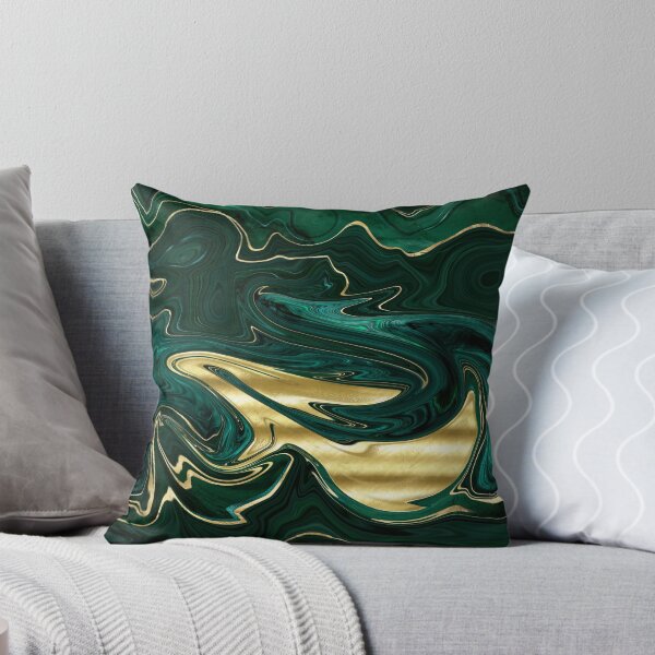 Item preview, Faux Malachite Marble Texture With Gold Veins II designed and sold by MysticMarble.