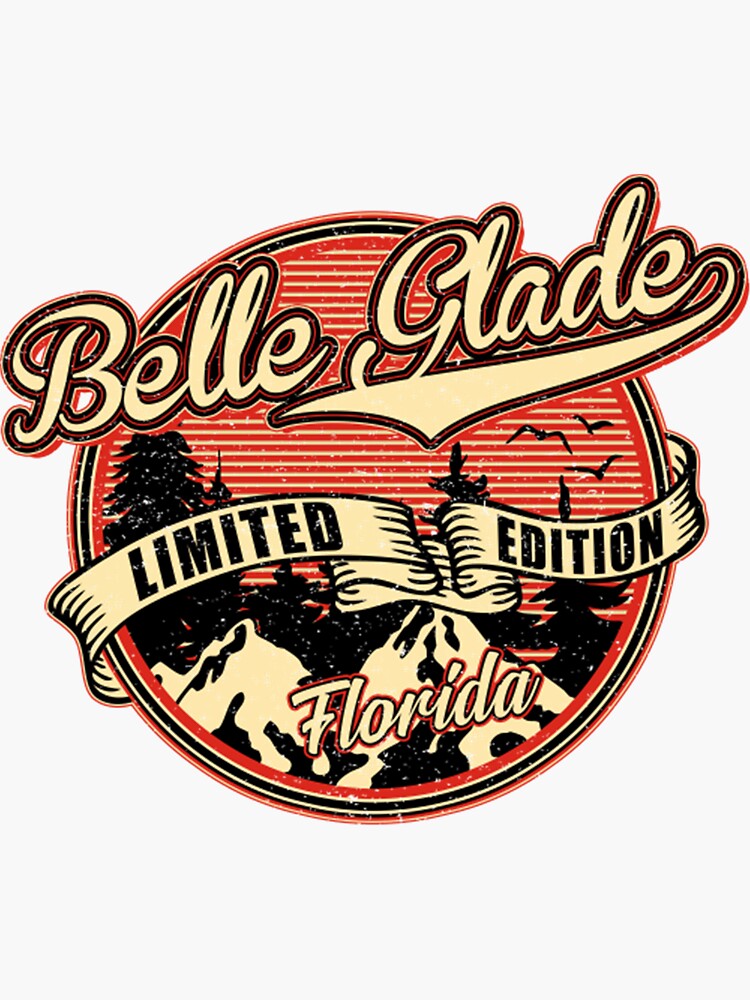 "I Love Belle.Glade Florida Retro Vintage" Sticker for Sale by jamesxleowen Redbubble