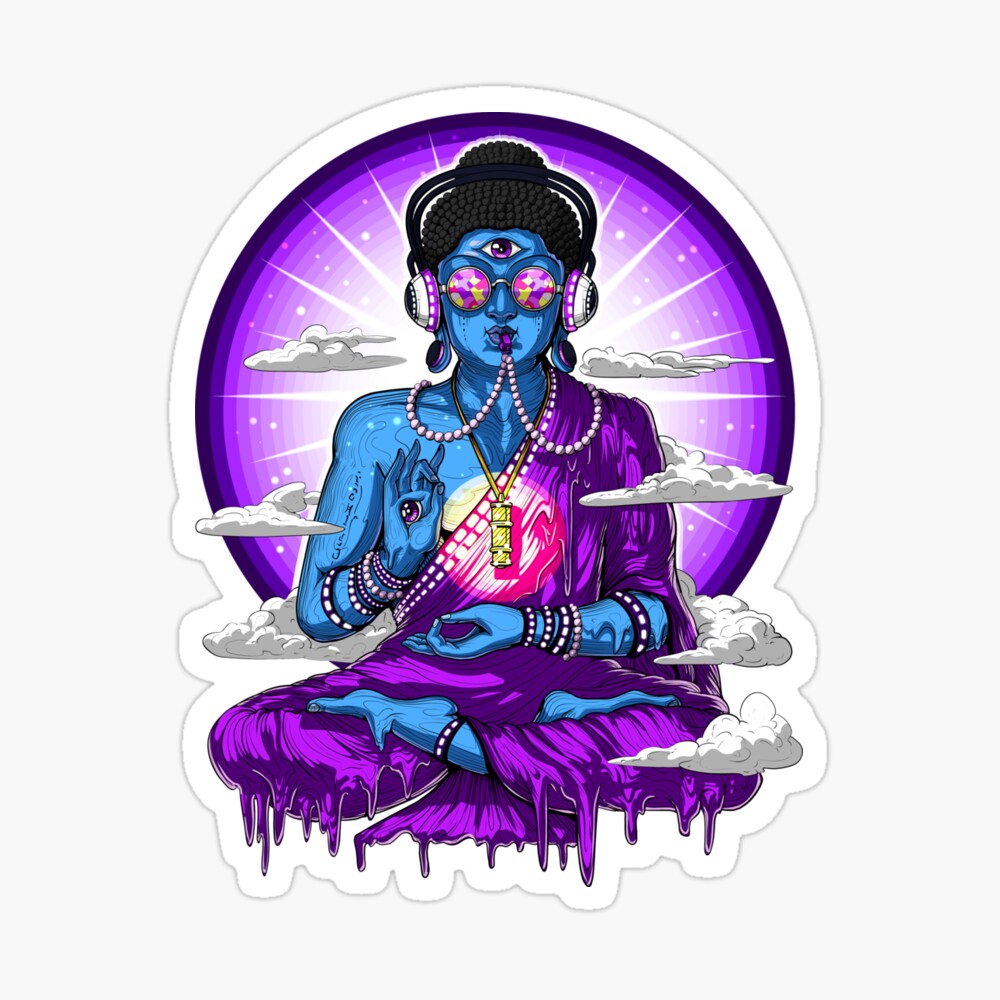 Psychedelic Hippie 420 Weed Buddha Peace 11X17 Poster 