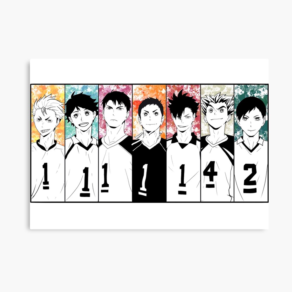 haikyuu captain squad metal print by kanh77 redbubble