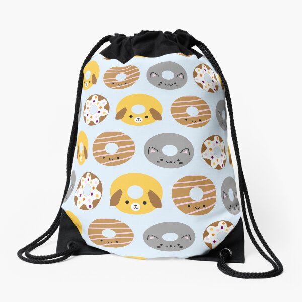 Kawaii Animal Donuts Drawstring Bag