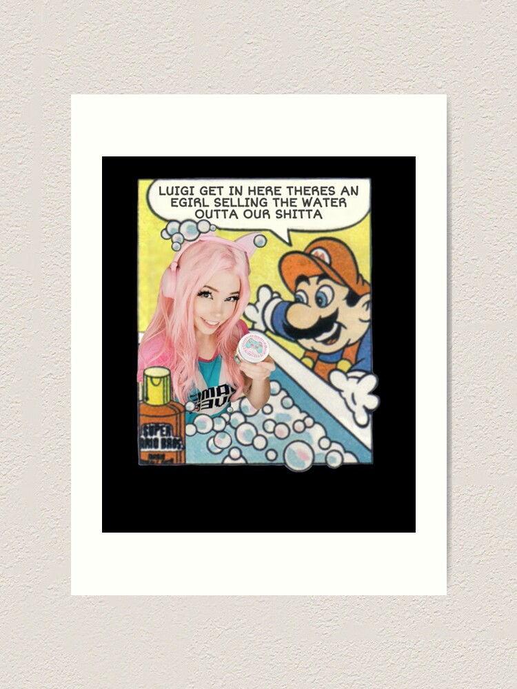 Belle Delphine Bath Water Art Board Print for Sale by Rainfalling