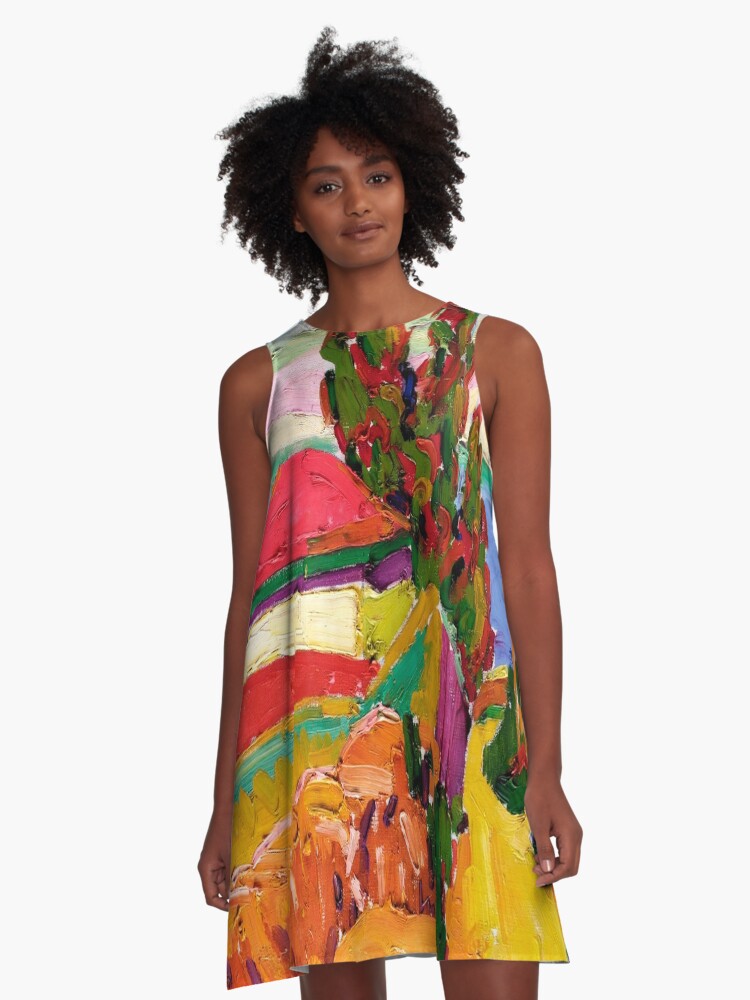 Corsican Landscape Auguste Herbin A Line Dress for Sale by LexBauer Redbubble