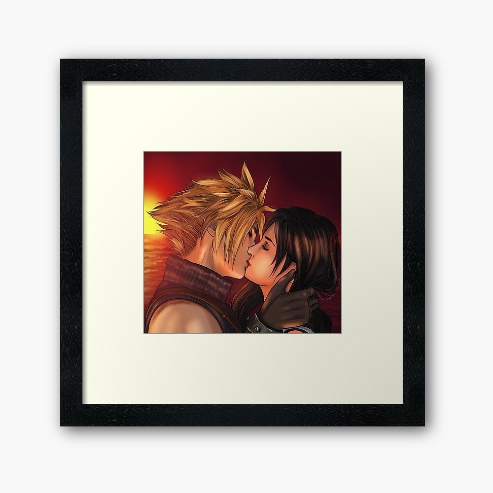 Cloud and Tifa sunset kiss