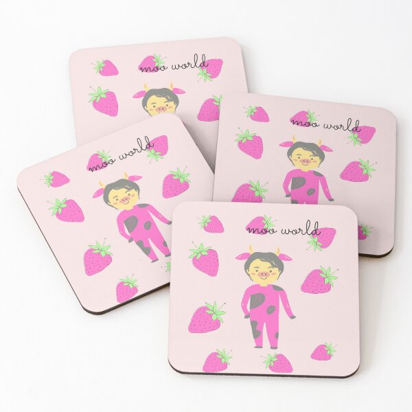 Item preview, Moo world strawberry cow pattern designed and sold by garhoud.