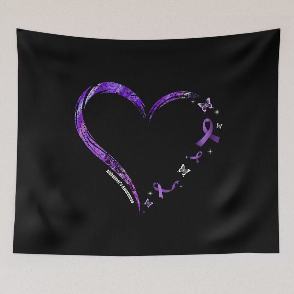 Item preview, Cool Alzheimer Survivor Heart Birthday Shirt Ribbon Awareness Mothers Fathers Day T Shirt designed and sold by tuanitus.