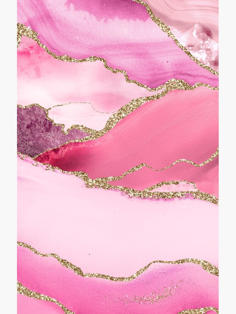 Pink Blush Agate Marble Landscape by MysticMarble