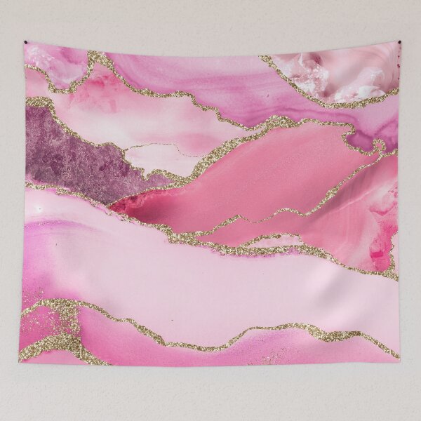 Item preview, Pink Blush Agate Faux Marble Landscape designed and sold by MysticMarble.