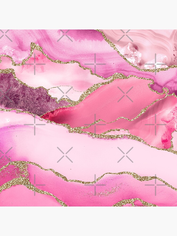 Pink Blush Agate Marble Landscape by MysticMarble