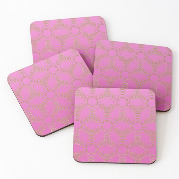 Item preview, Very pretty gold pattern on a gradient pink background  designed and sold by PetaJaneHome.