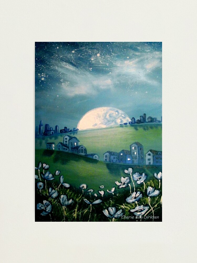 Alternate view of Moon Rise City Photographic Print