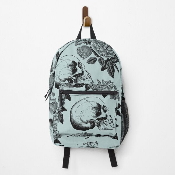 Skulls And Roses • Pastel Blue • Romantic Goth Backpack