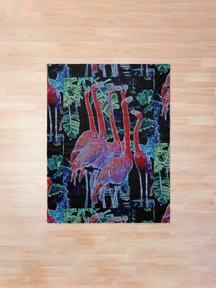 Alternate view of FLAMINGOS Comforter