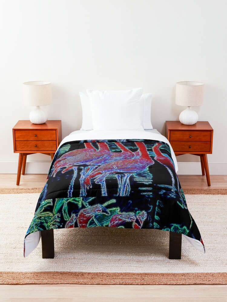 Alternate view of FLAMINGOS Comforter