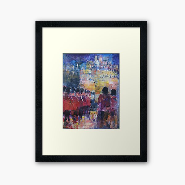 Marching Soldiers - Guards On Parade at Castle Framed Art Print