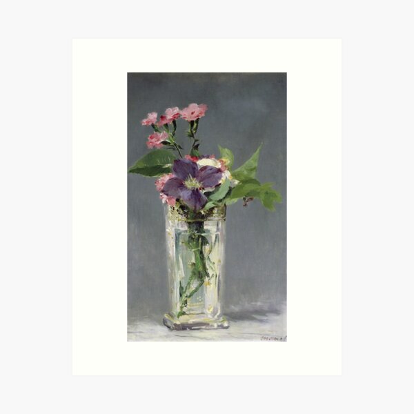 Item preview, Edouard Manet - Pinks And Clematis In A Crystal Vase designed and sold by artcenter.