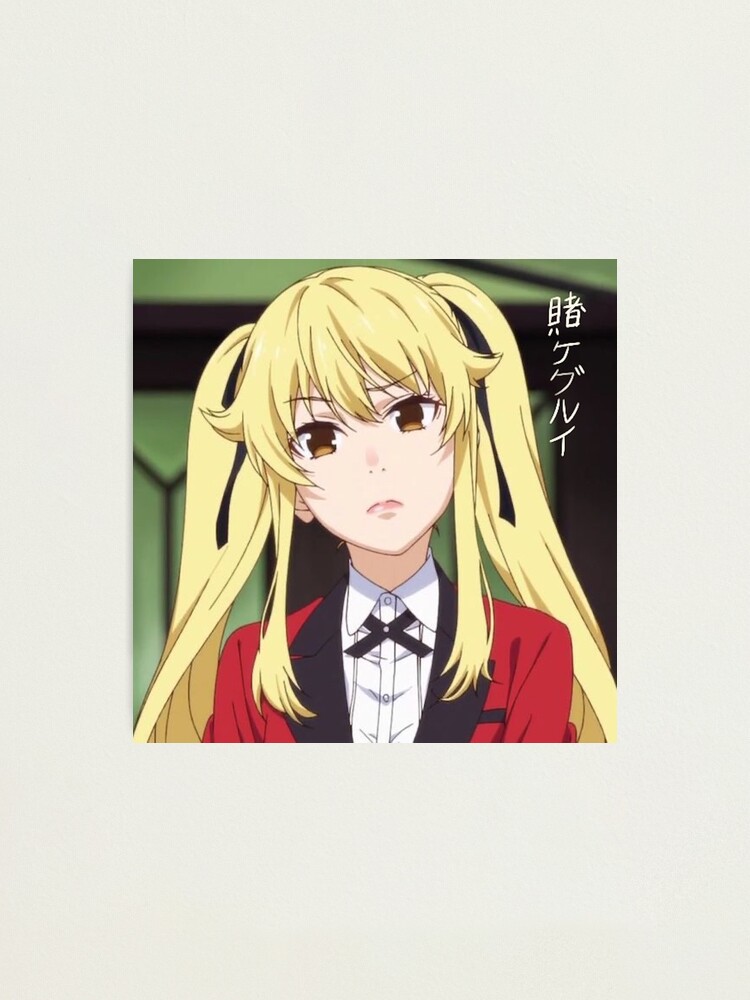 anime manga kakegurui mary saotome photographic print for sale by cherry chan redbubble