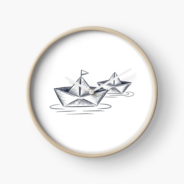 Paper ship Clock