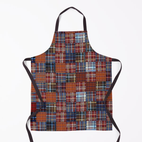 Item preview, Muli Plaid Tile Red Blue Orange Modern Goth designed and sold by jocelynsart.