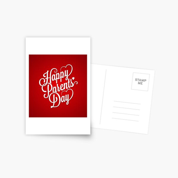 Parents day for a better future. Postcard
