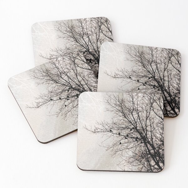 Item preview, Doves in Tree Branches Modern Nature Dark Brown Taupe designed and sold by jocelynsart.