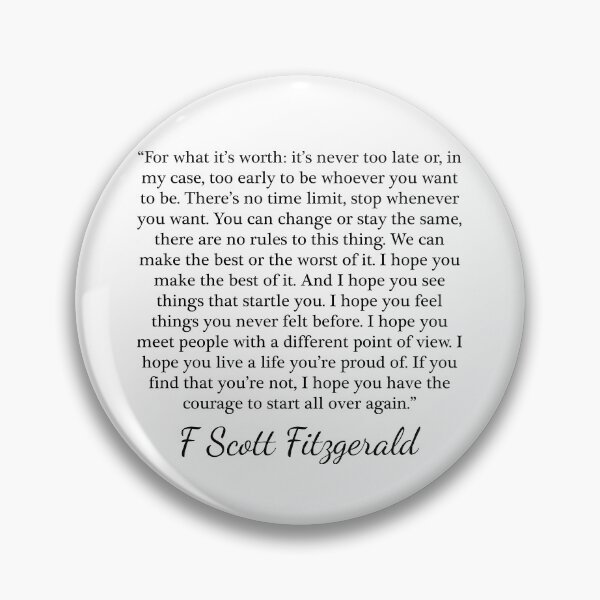 Item preview, For what it's worth - F Scott Fitzgerald designed and sold by peggieprints.