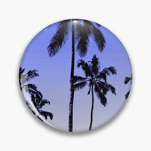 Item preview, Royal blue tropical palms designed and sold by peggieprints.