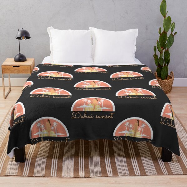 Item preview, Dubai Sunset with Palm Trees and a girl walking on the boulevard designed and sold by garhoud.