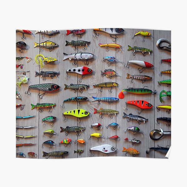 Gift for fisherman Fishing Lure Art Blue and green Striped Bass Plugs Handpainted One Of A Kind Original watercolor