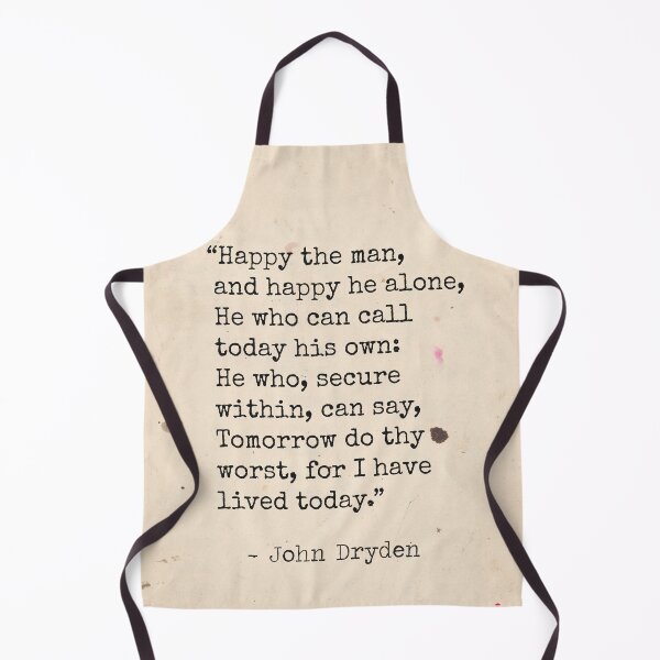 Item preview, Happy the man, and happy he alone,.. designed and sold by Ariana Mila -  Awesome quotes.