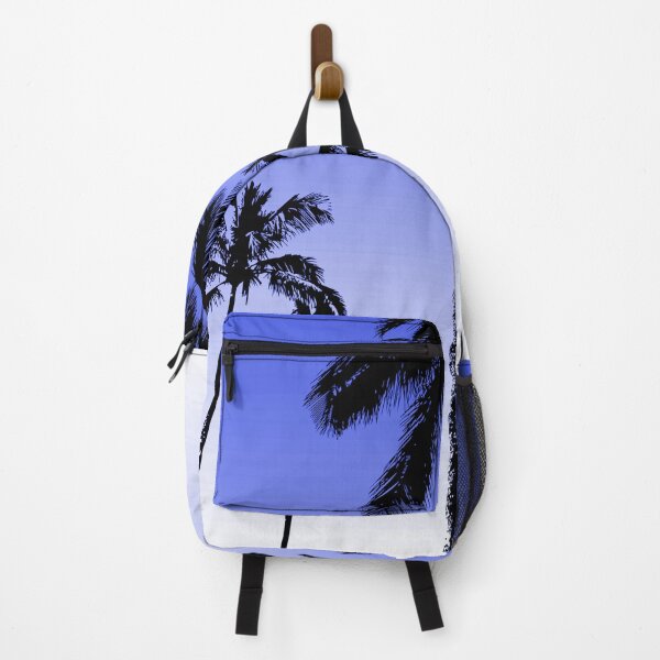 Item preview, Royal blue tropical palms designed and sold by peggieprints.