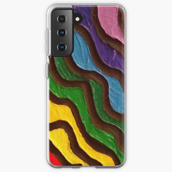 Rainbow Waves 2 Painting Samsung Galaxy Soft Case
