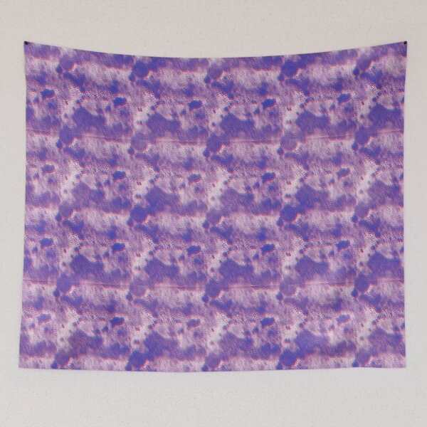 Item preview, Trippy Risograph Screenprint Purple Blue designed and sold by mollyfergart.