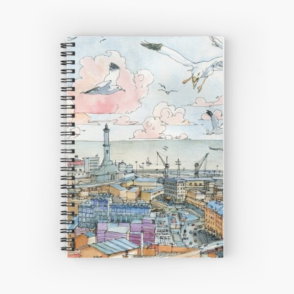 Genova e la Lanterna Spiral Notebook