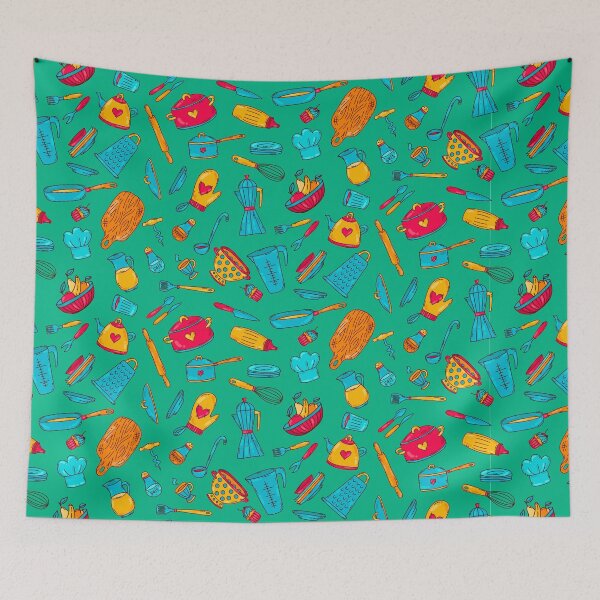 Item preview, Kitchen cooking doodle cartoon pattern designed and sold by Olizabet.