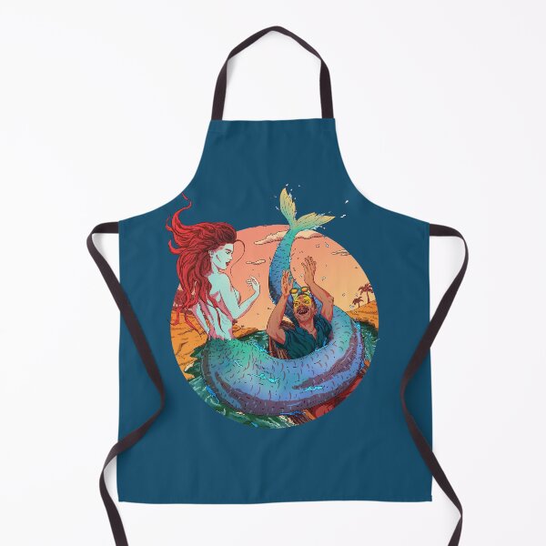 Item preview, Tropical Mermaid | Wall Art Home Decor | Reusable Facemask | Washable Face Cover | Warm Colors Drawing | Illustration designed and sold by Any Color Designs.