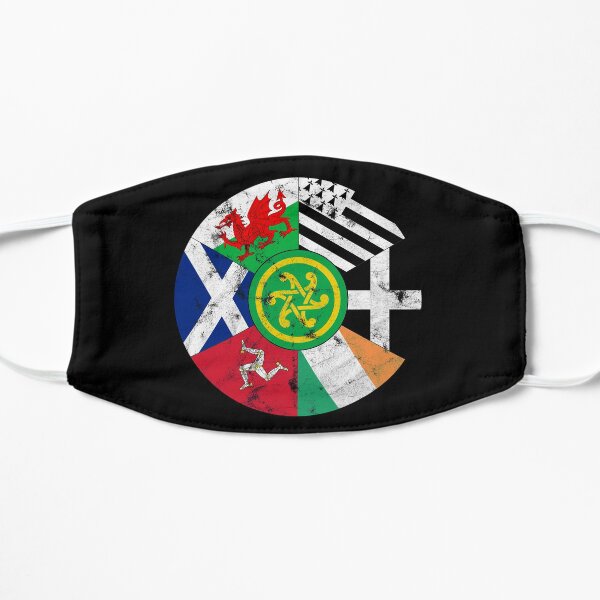 Celtic Nations Flags, Pan Celtic, Wales, Scotland, Ireland, Brittany, Cornwall, Isle of Man Flat Mask