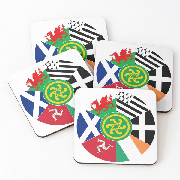 Item preview, Celtic Nations Flags, Pan Celtic, Wales, Scotland, Ireland, Brittany, Cornwall, Isle of Man designed and sold by indywales.