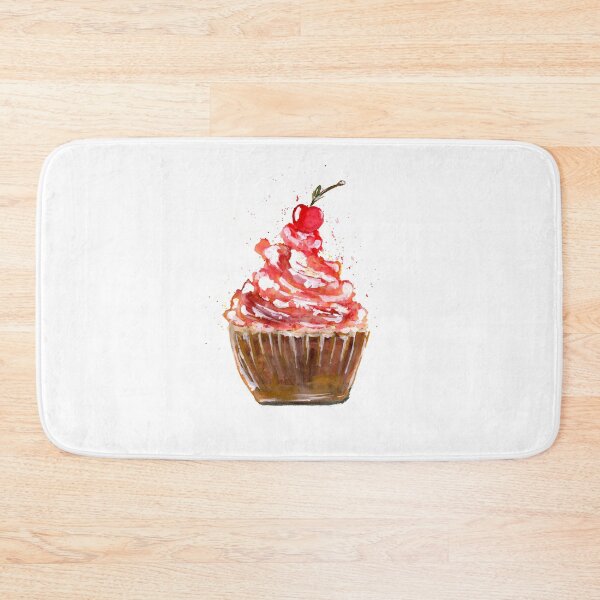 Item preview, Cherry Cupcake Watercolor designed and sold by Sebastian Grafmann.
