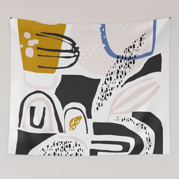 Item preview, You and Me // Abstract Floral Shapes Print designed and sold by fossdesign.