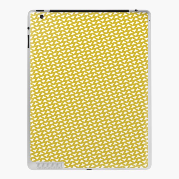 Triangle Reversed Pattern Print Mustard iPad Skin