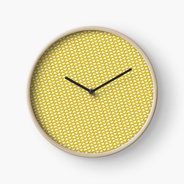 Triangle Reversed Pattern Print Mustard Clock